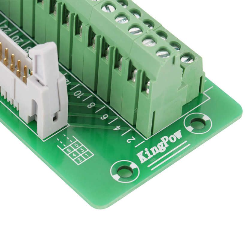 Terminal block connector IDC40P 40-pin header breakout board PLC interface with support for servo and DIN rail mounting