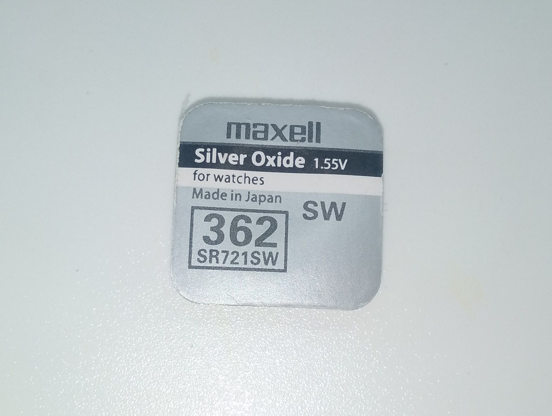 Maxell SR721SW / 362 1.55V Silver Oxide Button Cell Watch Battery 1Piece