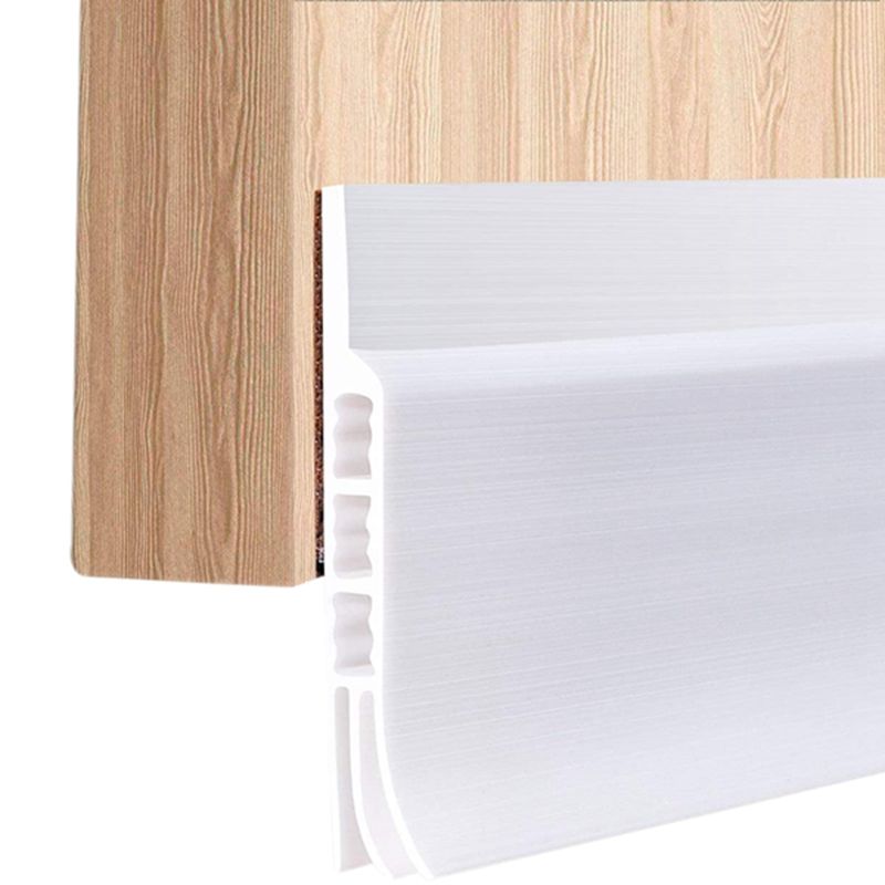 Door Weather Stripping Under Door Draft Stopper Sound Blocker Insulated Door Sweep Weather Stripping (White)
