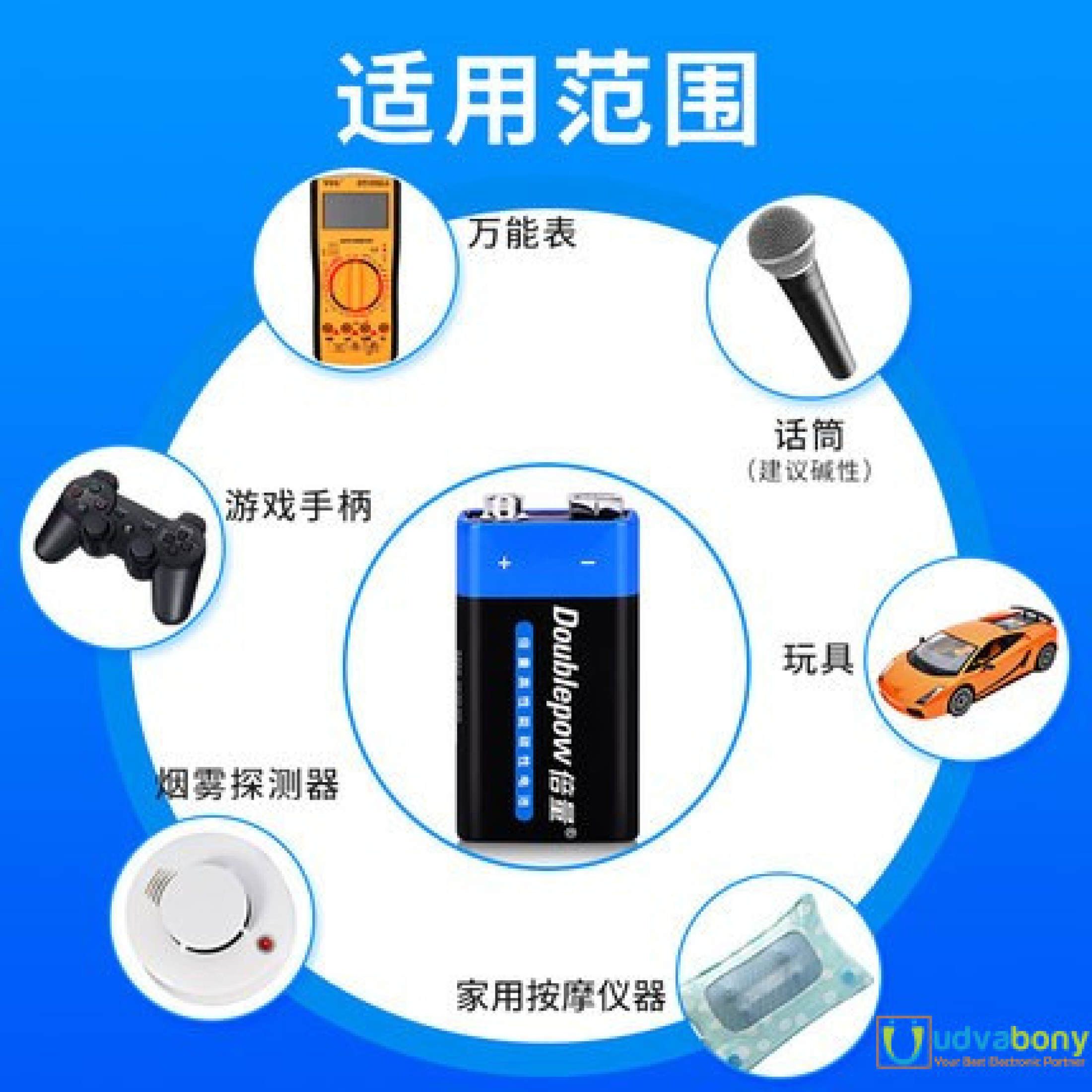 New Battery2pcsDoublepow9VNon-Rechargeable Battery6F22For Multimeter Charging Battery DIYSB
