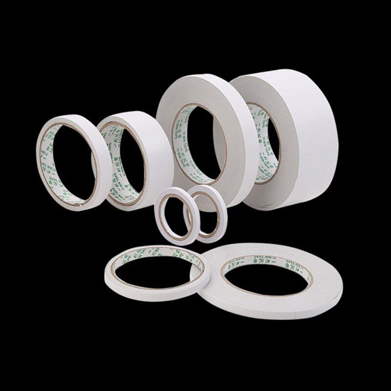 5MM/8MM/10MM/12MM/15MM/18/20MM Wide 8M Long Ultra-thin High Viscosity White Cotton Paper Double-sided Adhesive Tape TSLM1