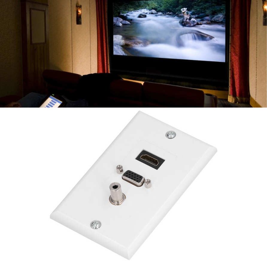 Audio Video Wall Socket 3.5mm F Connector Multimedia Port Wear Resistant Composite Panel