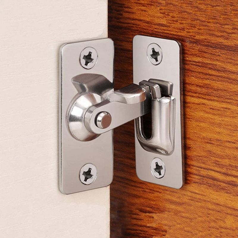 Bathroom Stainless Steel Ornaments Supplies Doors Locks Door Sliding Right Angle Lock Door Buckle(null)