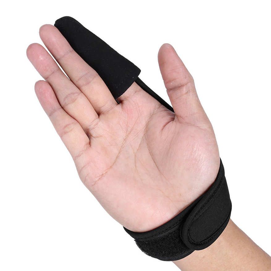 Bl k Comfortable Single Index Finger Protector Uni Elastic Band Glove For Outdoor Fishing