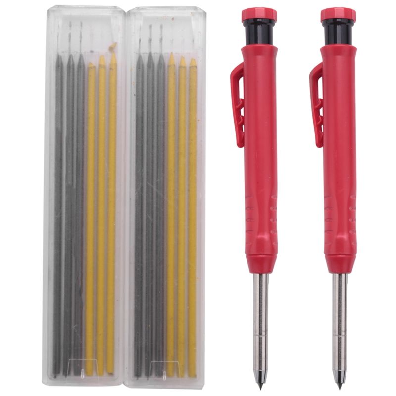 Carpenter Mechanical Pencils Solid Carpentry Automatic Pencils Set for Drawing Making Scribing Woodworking