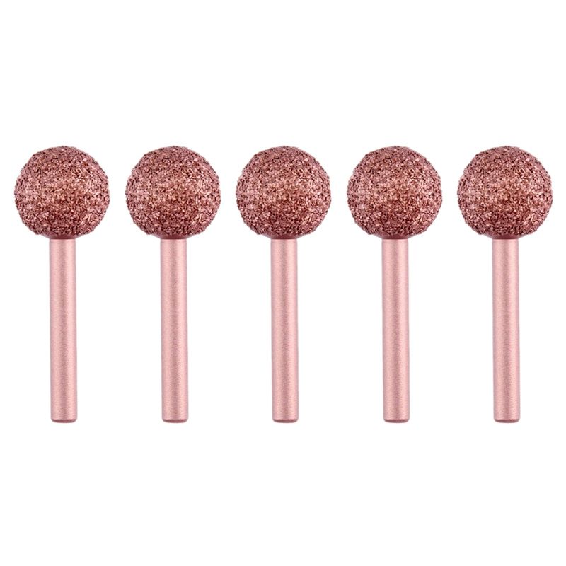 5X Car Tire Repair Grinding Head Coarse Grit Buffing Wheel with Linking Rod Tire Repair Tools 22mm Ball with Round Rod