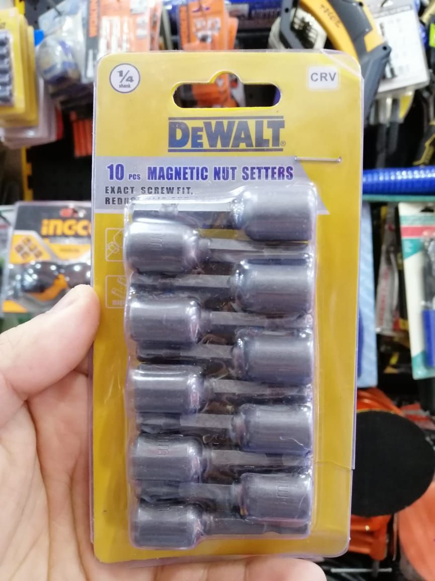 High-Quality 10 Pcs 1/4 inches Shank Magnetic Nut Socket Set