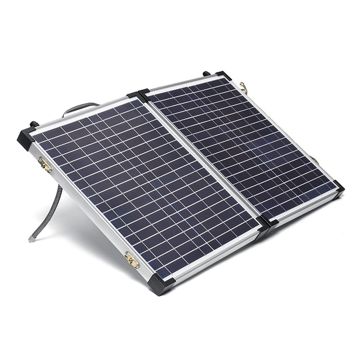 50W 18V Foldable Solar Panel with Dual USB Port Monocrystalline Silicon Solar Cell for Outdoor Camping Climbing Hiking Travel Compatible for 12V Batter-y Charging Power Generator