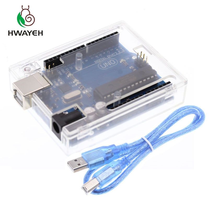 igh quality One set UNO R3 Official Box ATMEGA16U2+MEGA328P Chip For Arduino UNO R3 Development board + USB CABLE