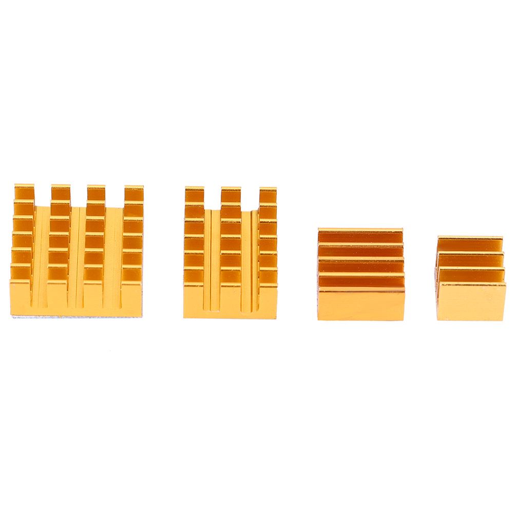 Heatsink CPU Gold Cooler With Adhesive For 2/3/4 3B + 4B LED Player Router 20pcs