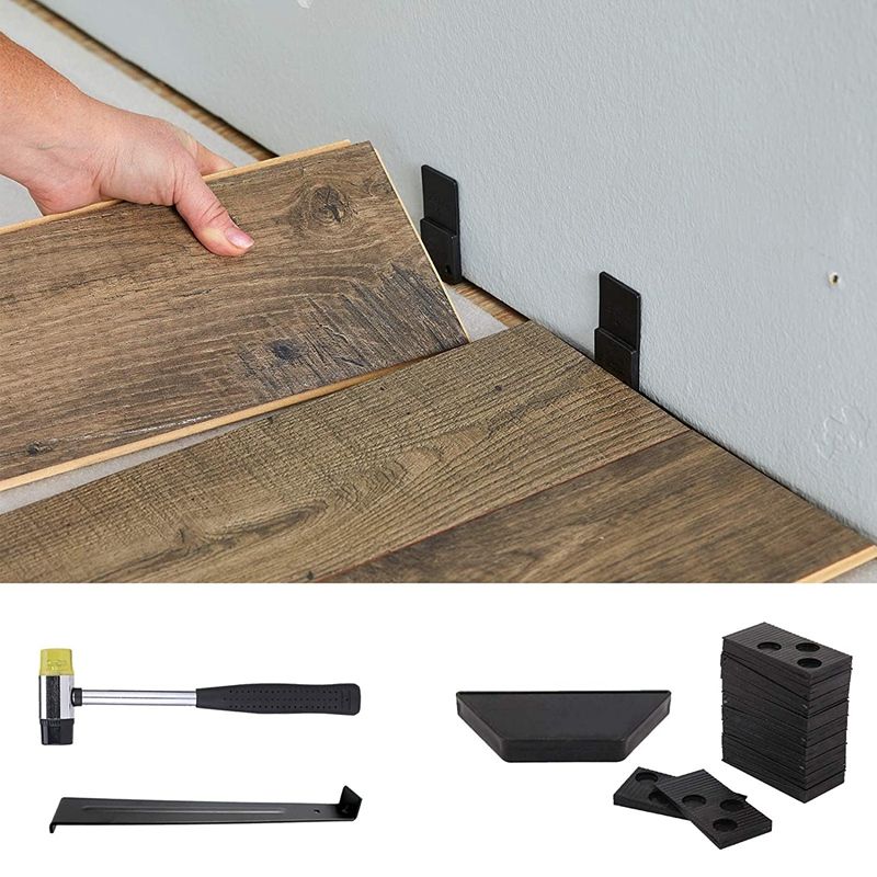 Professional Laminated Wood Floor Installation Kit Upgraded Tapping Block, Widened Tie Rod and Heavy Hammer