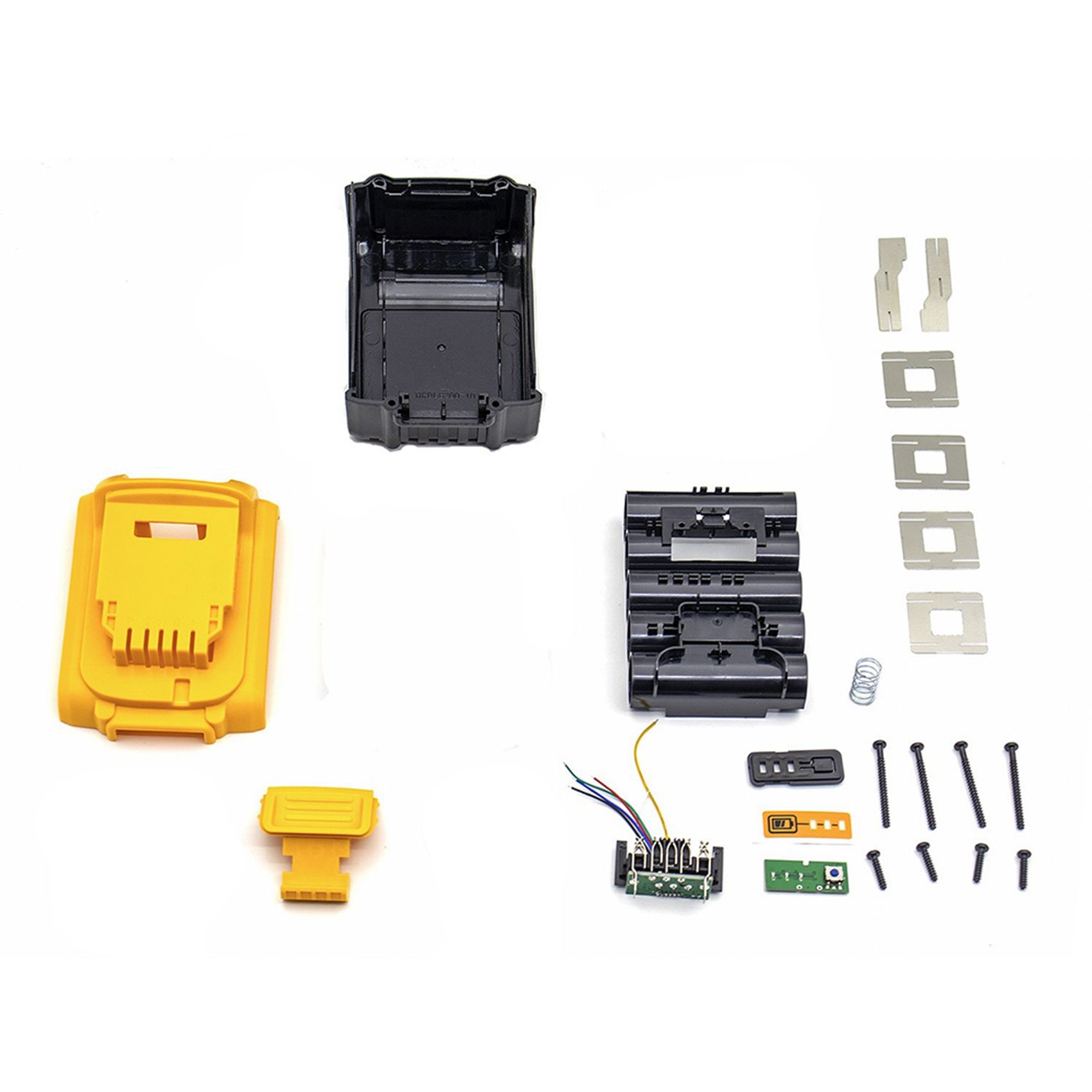 2X DCB200 Li-Ion  Plastic Case PCB Charging Protection Circuit Board Shell for Dewalt 18V 20V DCB183