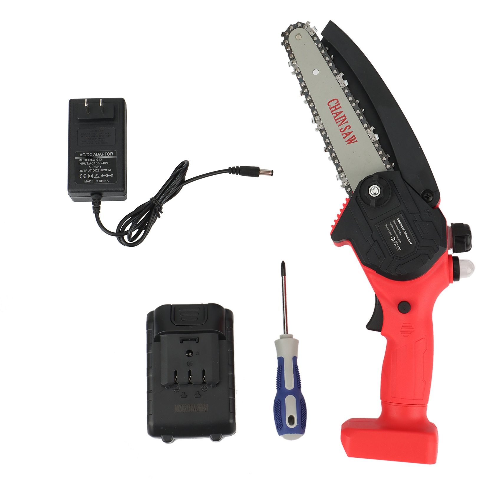 Chain Saw  Saw Cordless Mini Portable Handheld Rotary Tool for Cutting Woodworking Tools, Mini Chainsaw, US Plug