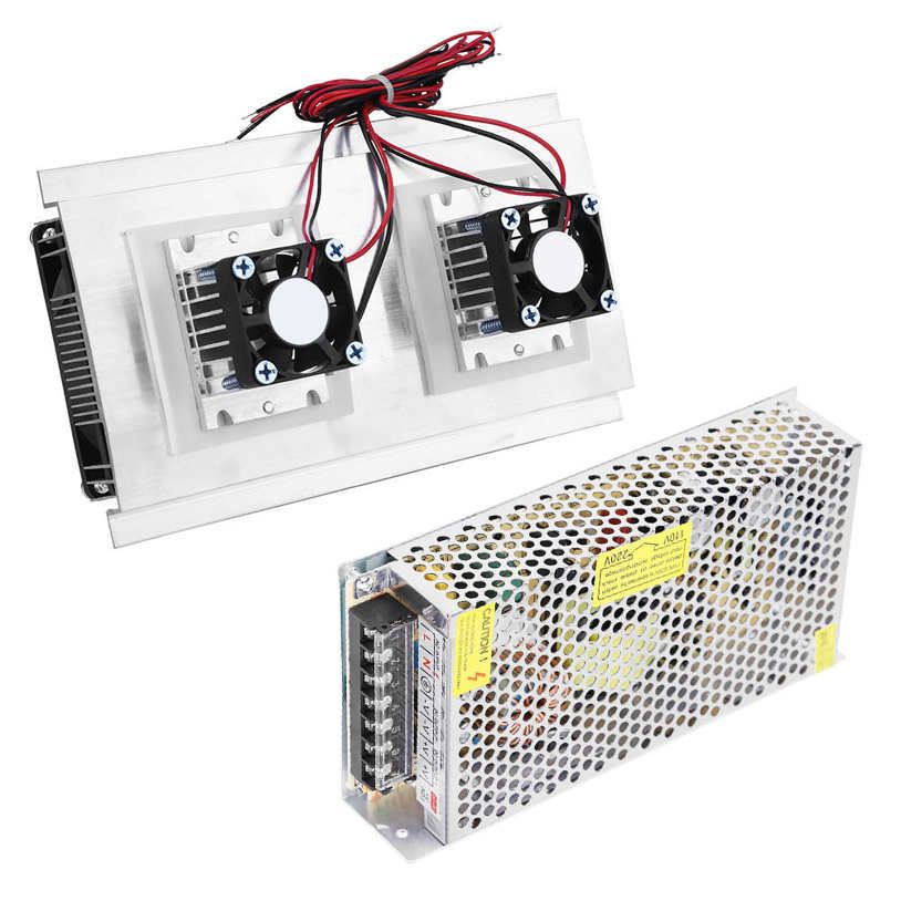 220V Semiconductor Refrigeration Cooler DIY Air Cooling System + Power Supply