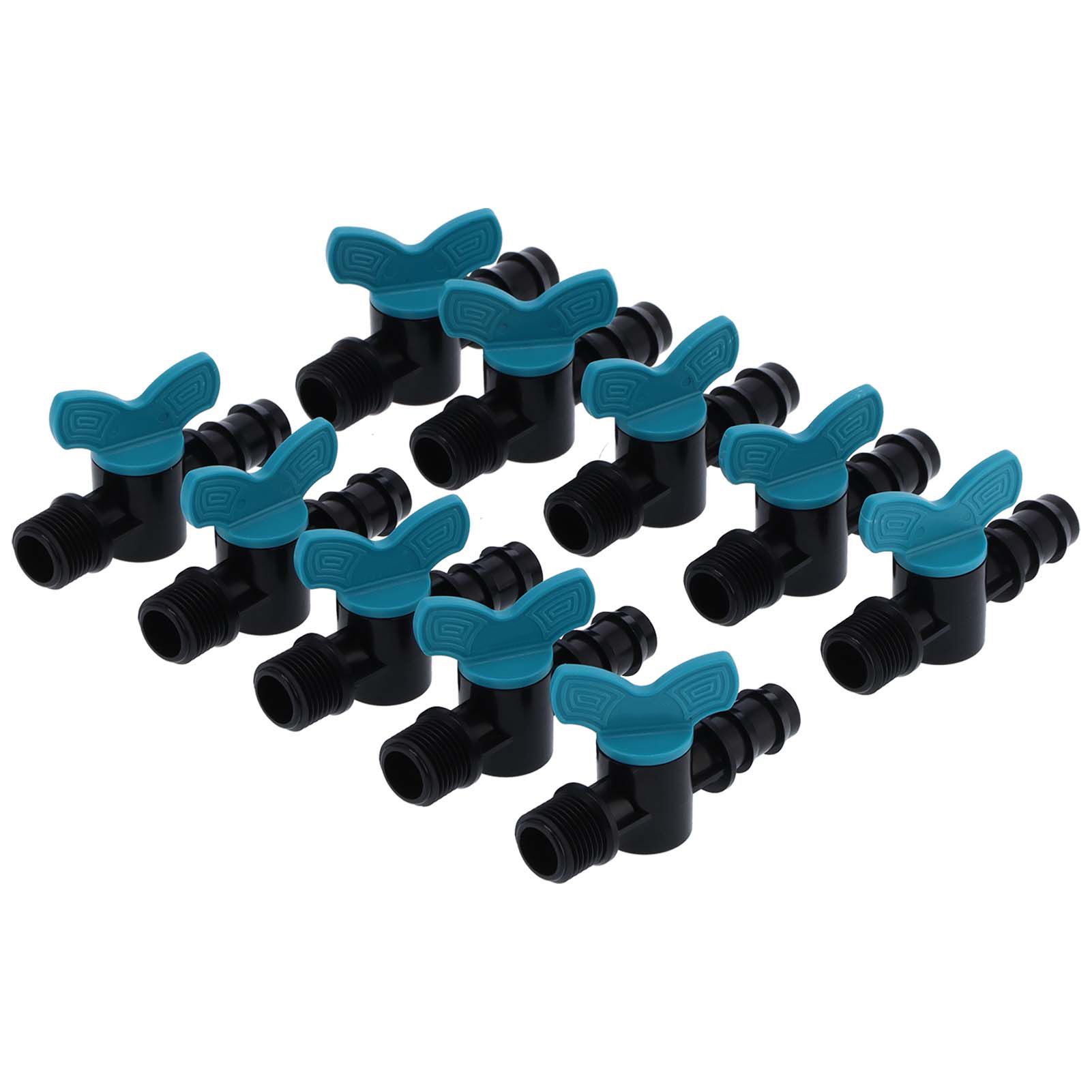 50PC 25x1/2in Male Thread Irrigation Shut Off Switch Valve Barbed Ball New
