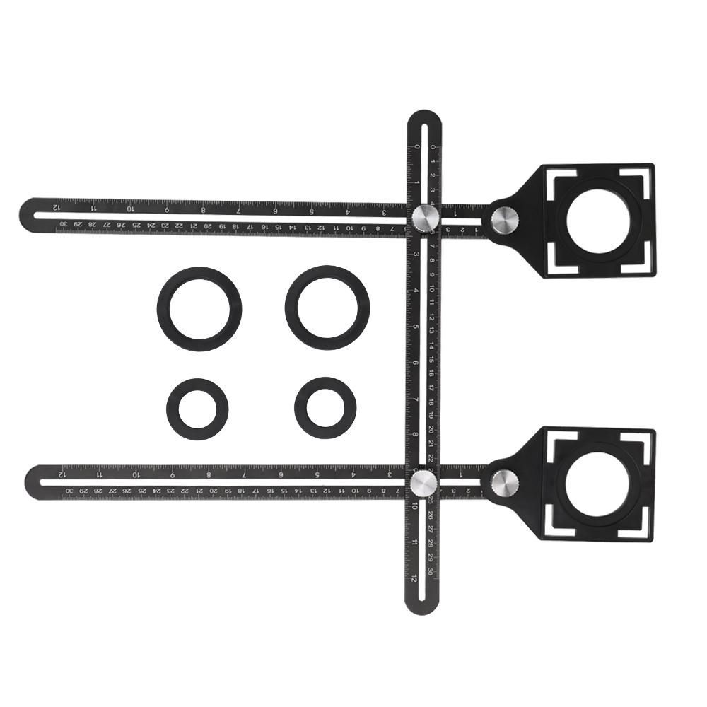 Multifunctional Double Top Type Trepanning Lineation Locator Tile Glass Mud Watt Fixed Punching Ruler Universal Adjustable Tool