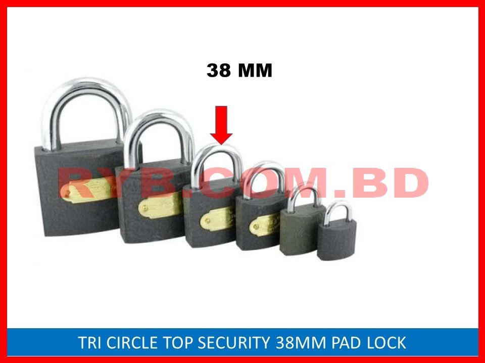 Tri-circle padlock -38mm