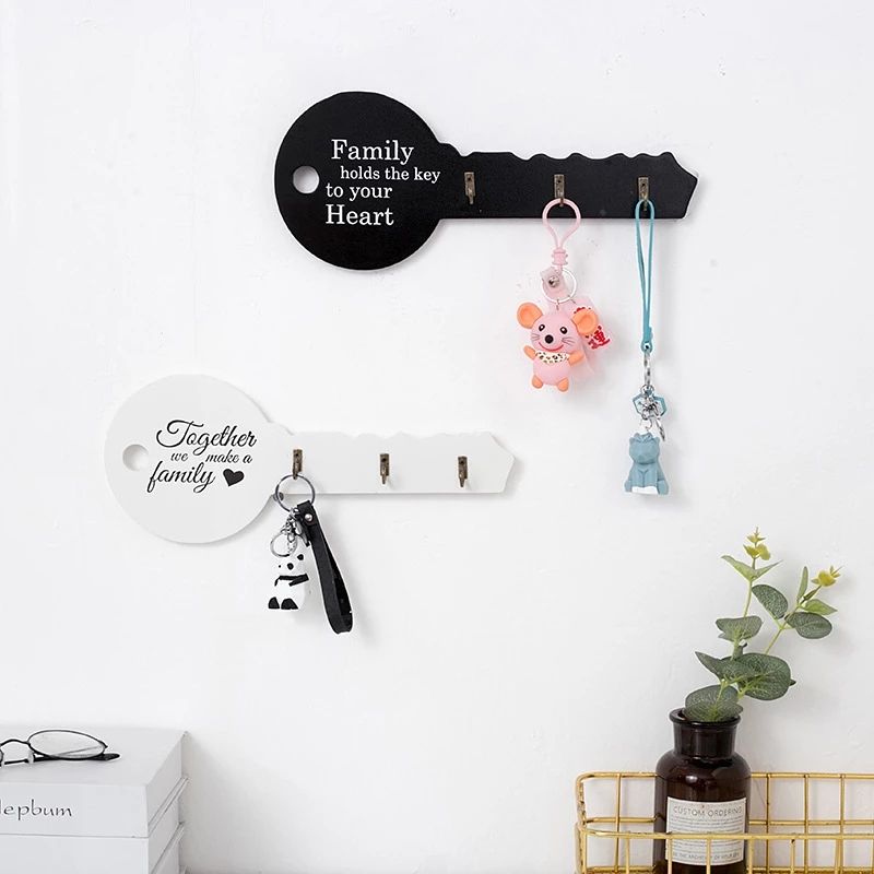 Retro Key Shape Hook Storage Rack Hanger Decor Room Hanging Home Entrance Door Wall Organizer