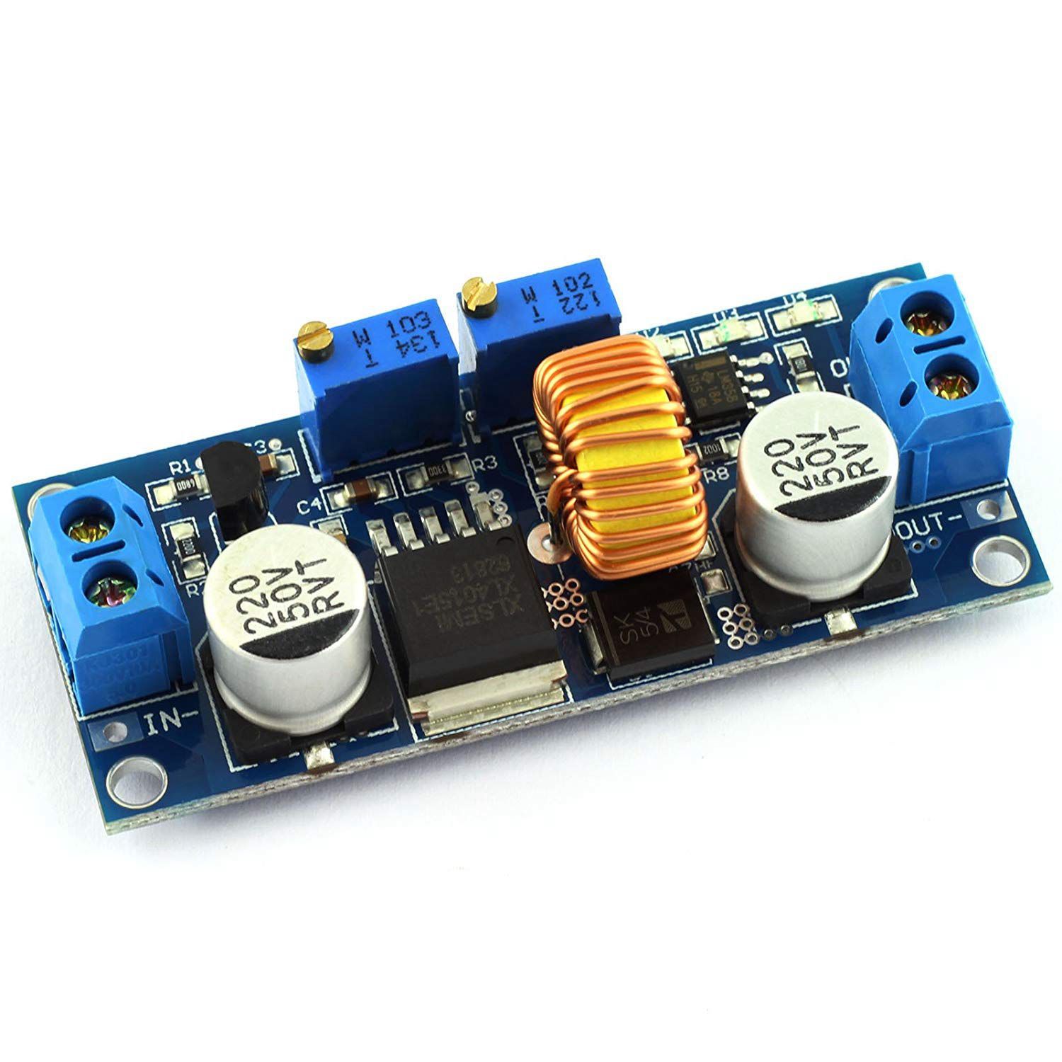 Practical product DC-DC Step-down Constant Current Regulator Module 4-38v Input to 1.25-36v Output Adjustable Large Power 5A 75W Converter for Charging or LED Driver Module