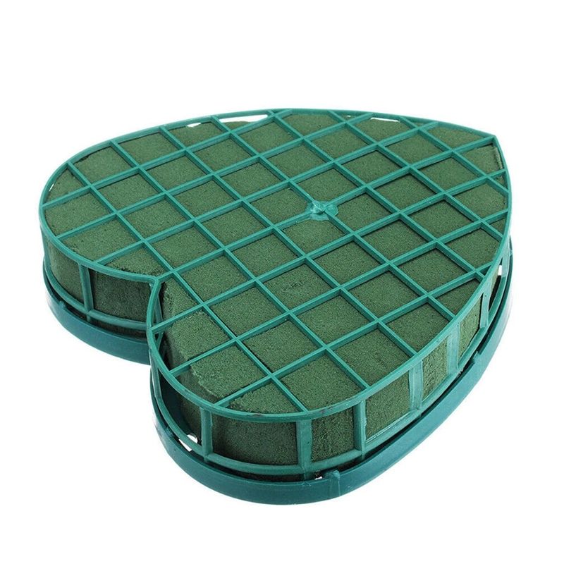 BRADOO- 1Pc Foam Sucker Useful Fine Durable Good Heart Shape Sucker Floral Foam Sucker Wedding Car Sucker