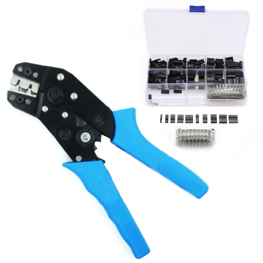 610Pcs 2.54Mm Electric Wire Jumper Housing Pin Connector Crimping Pliers Dupont Terminal Hand Tools