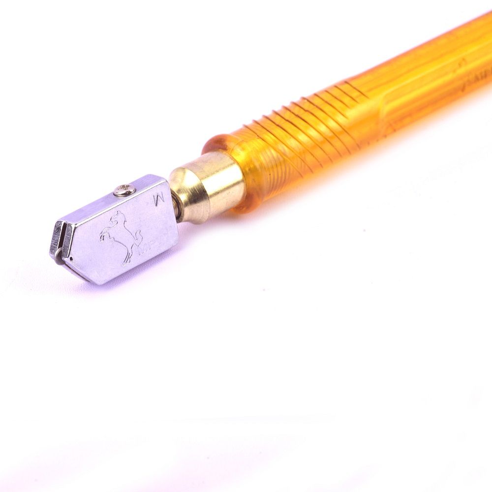 Glass Cutter Diamond Antislip Metal Handle Steel Blade Oil Feed Glass Cutter Cutting Tools