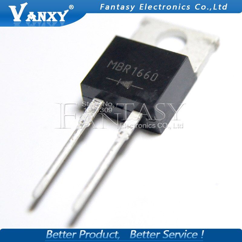 10PCS MBR1660 DIODE SCHOTTKY 60V 16A TO220-2L