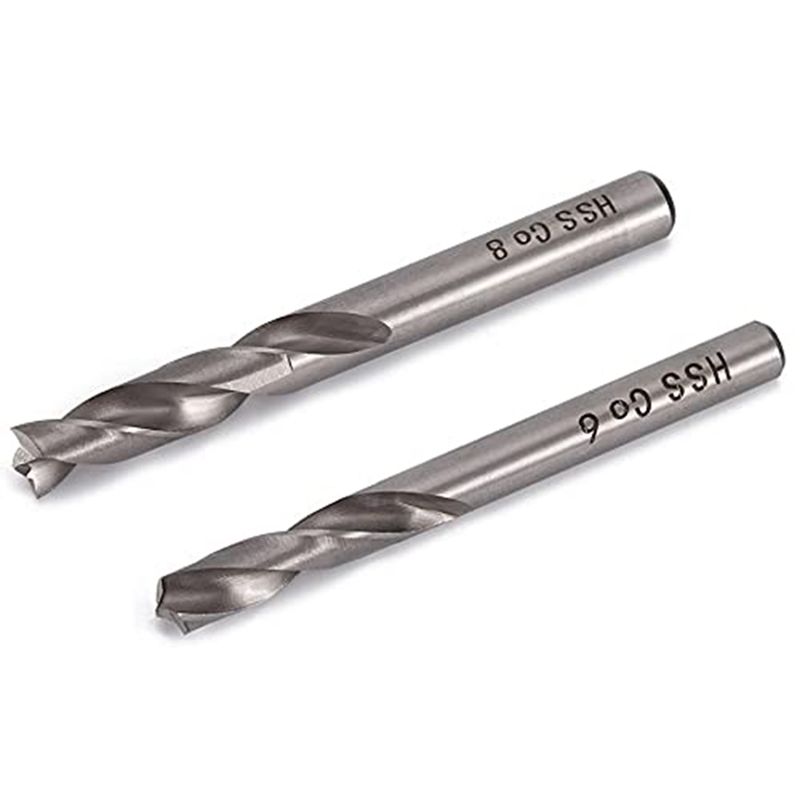 BRADOO 2Pcs Spot Weld Drill Bit Set HSS Co Cobalt Spot Welded Cutter Separate Panels Hole Cutting Bits, 6mm 8mm