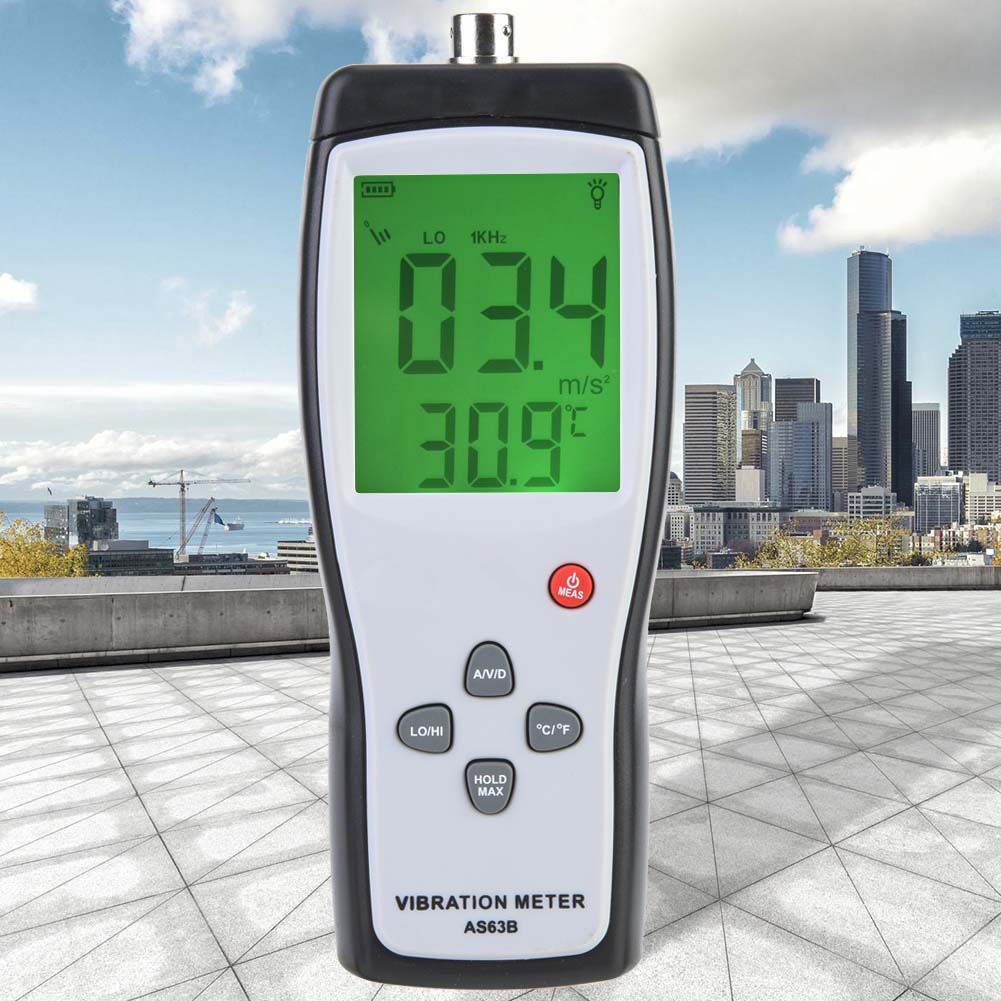 LCD Vibration Analyzer Tester Meter Vibrometer Gauge AS63B