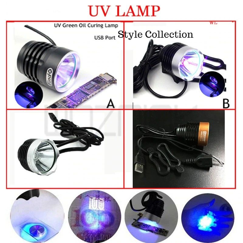CocinaCo 5V Mobile Phone Repair Tool UV Glue Curing Lamp USB LED Ultraviolet Green Oil Curing Purple Light for iPhone Circuit Board