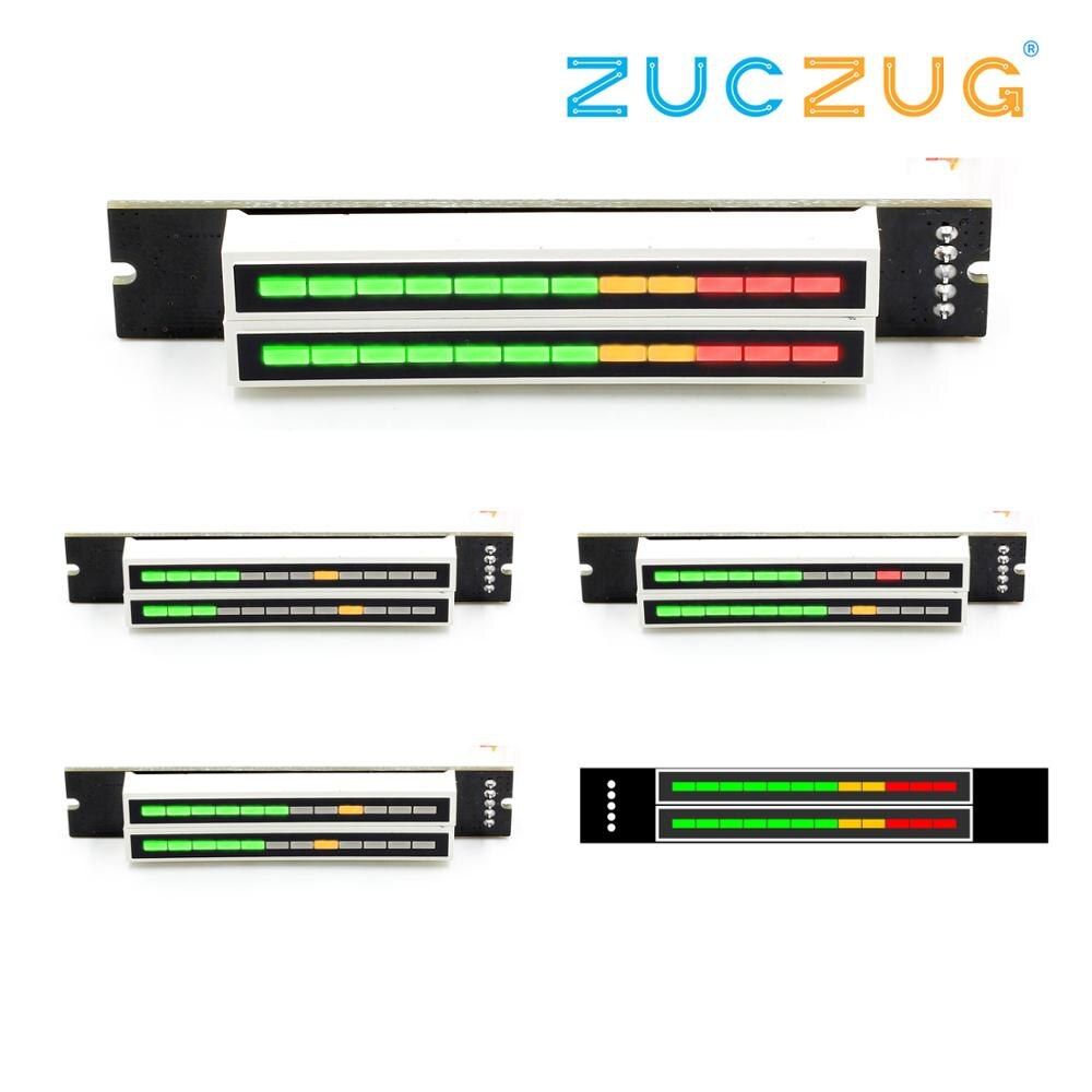 Fully Assembled Mini Dual 12 Level indicator VU Meter Stereo Amplifier Board Adjustable light Speed Board With AGC Mode Diy KITS