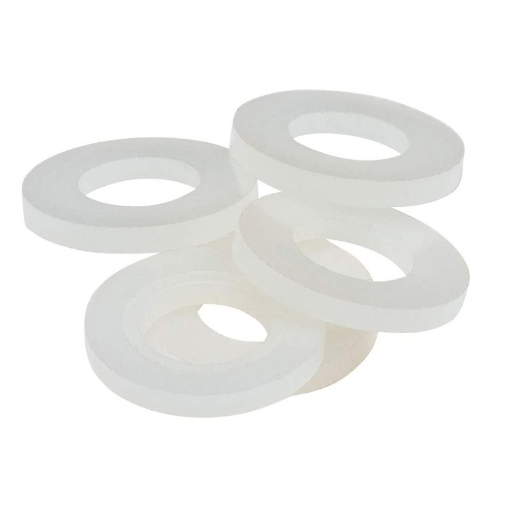 550 PCS Nylon Flat Washers for Screws Washers Round Assorted Washers Multiple Size Classification Kit(White)