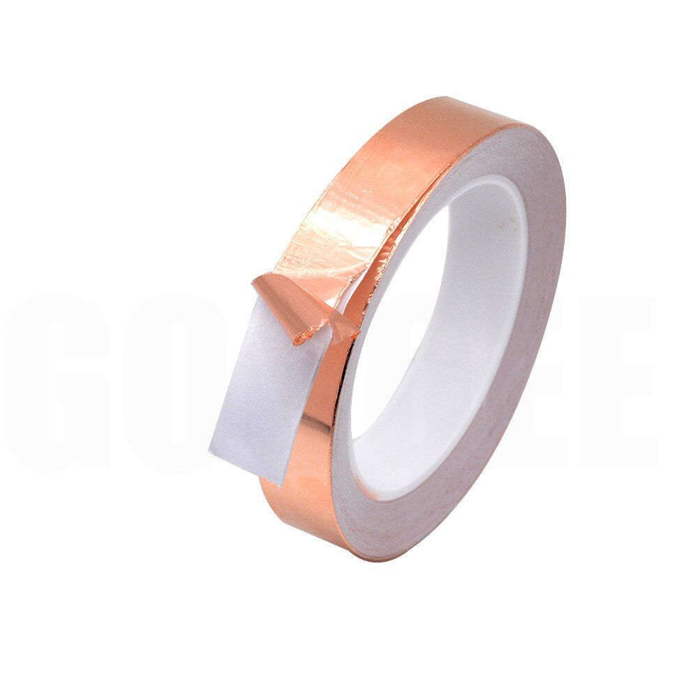 1PCS 20M 3mm 4mm 5mm 6mm 7mm 8mm Single Side Conductive Copper Foil Tape Strip Adhesive EMI Shielding Heat Resist Tape width