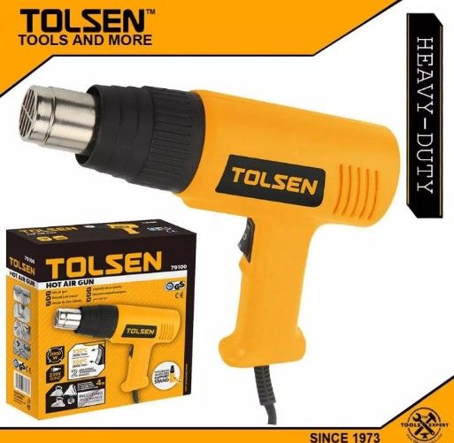TOLSEN Hot Air Heat Machine Dryer w/ 4 Free Nozzle 2000W Adjustable Heat Two Level 79100