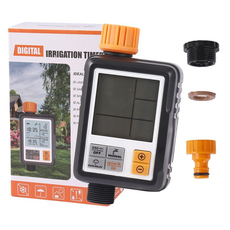Automatic Waterproof Irrigation Watering Timer Controller System with Rain Sensor
