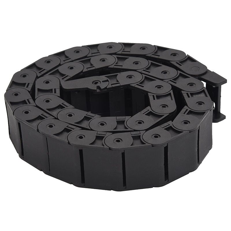 18mm x 37mm Black Flexible Semi Enclosed Cable Drag Chain 1M 39.4"