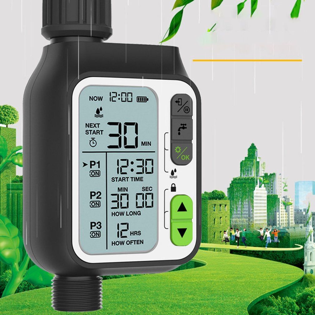 Watering Timer with Rain sensor Irrigation Timer Waterproof Water Level Sensor Automatic Watering System Irrigation Controller