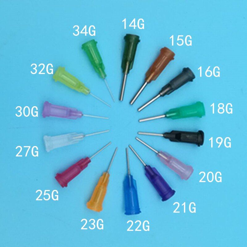 100pc/lot blunt point needle syringe tip for solder paste UV glue other liquid Dispensing needle Screw needle Tip