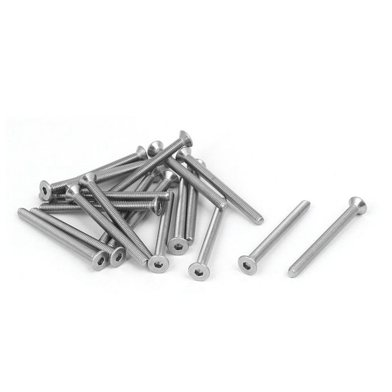 DIN7991 M3x35mm 316 Stainless Steel Flat Head Hex Socket Cap Screw Bolt 20pcs