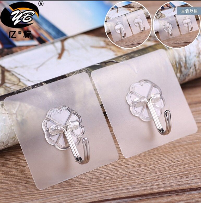 10 pesWholesale eco friendly plastic towel sticky hook heavy duty adhesive wall hooks for Kitchen