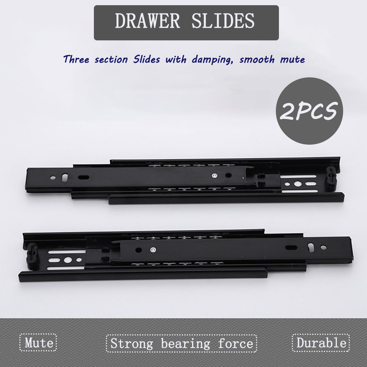 Tool parts 2pcs/Lot Mini Drawer Slides Short Steel Furniture Guide Rail Full Extension Kitchen Cupboard Wardrobe Hardware Guide Slide