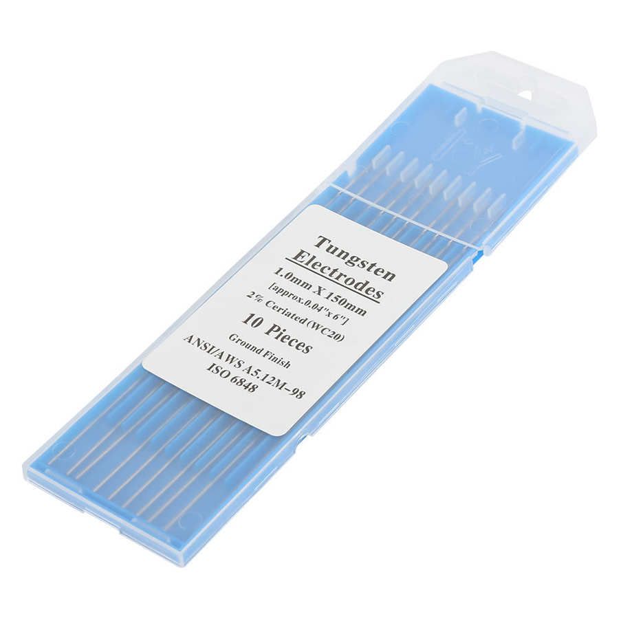 10pcs WC20 Stainless Carbon Steel Welding Cerium Tungsten TIG Electrodes