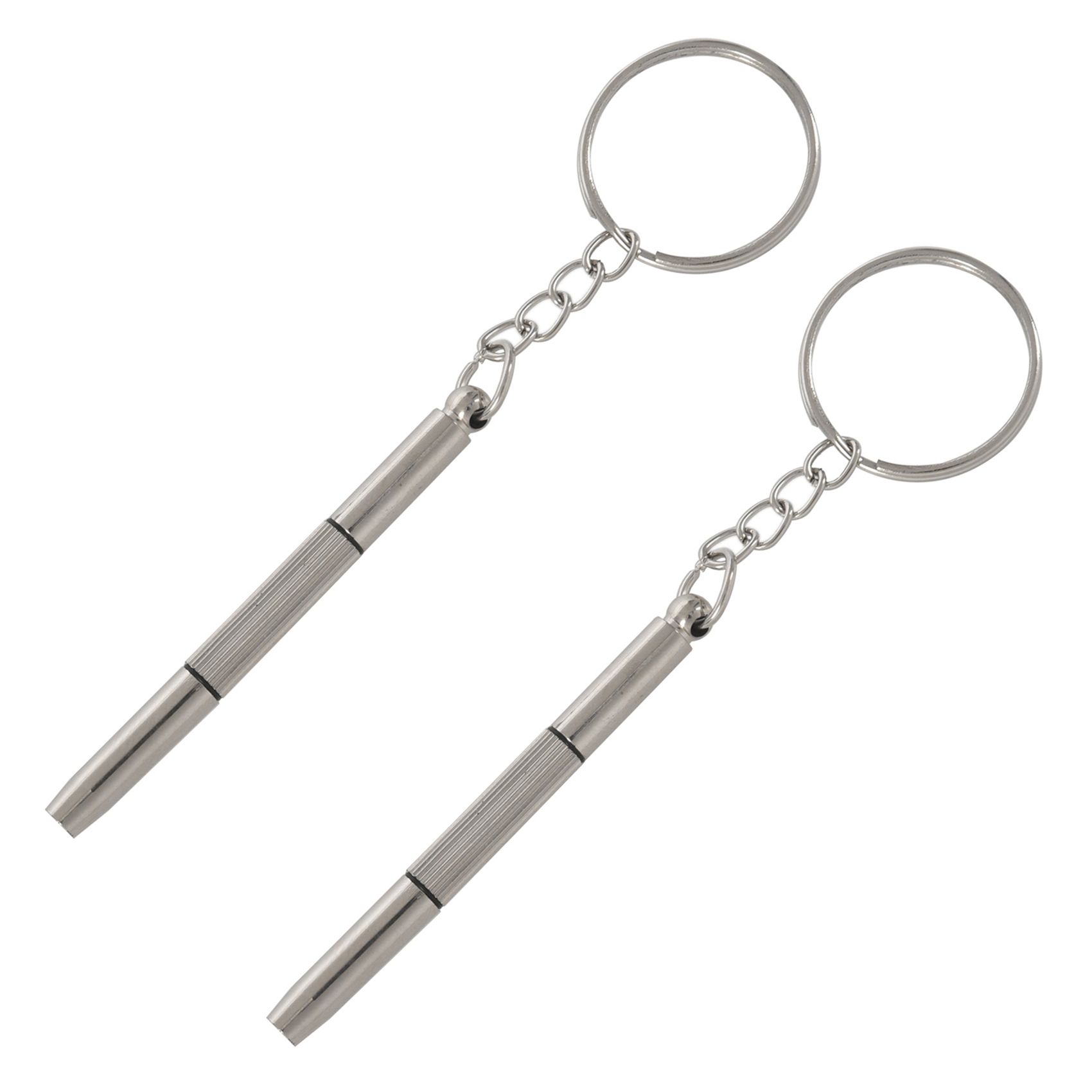 2X 3In1 Mini Alloy Screwdriver Key Ring Watch Glasses Repair Tool