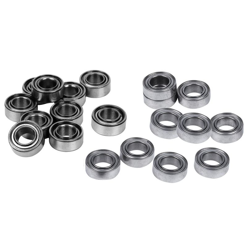 20Pcs Miniature Sealed Metal Shielded Metric Radial Ball Bearing, 10Pcs 5X10X4MM & 10Pcs 5X9X3Mm