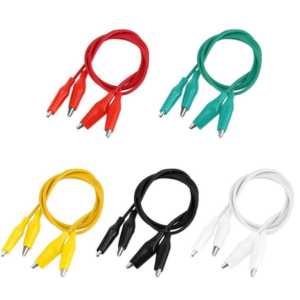 10PCS Small Colorful Crocodile Clamp Test Line Dual Head Maintenance Traverse-Multi-colors