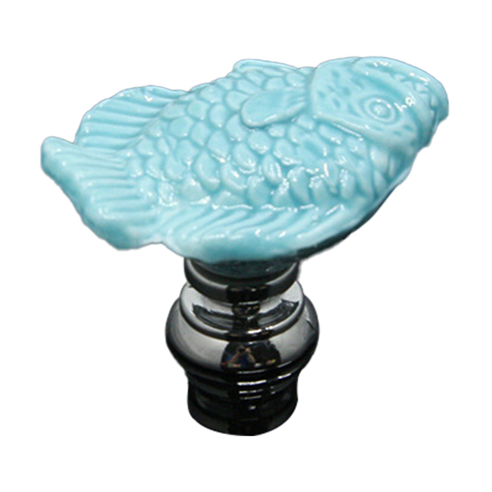Drawer Handle Anti-rust Mandarin Fish Shape Ceramic Handle Dresser Pull