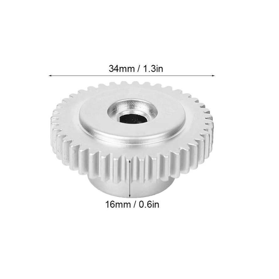 Industrial Robot Parts 2Pcs D-Hole Gear High Strength Metal 40 Teeth 6mm Center Hole