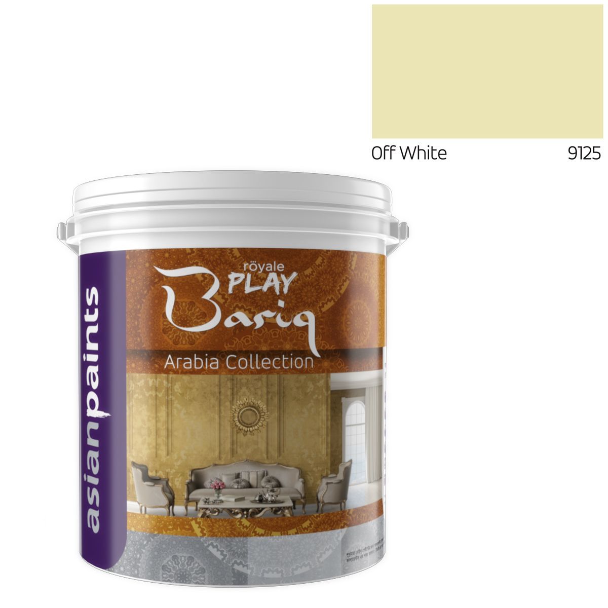 Asian Paints Royale Play Bariq Arabia Collection (Silver) - Off White - 4L