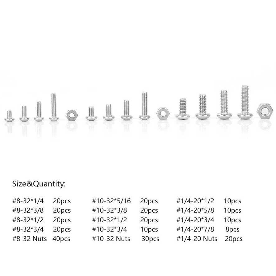 Screws 278pcs Stainless Steel Cross Pan Head Nuts Combination Kit