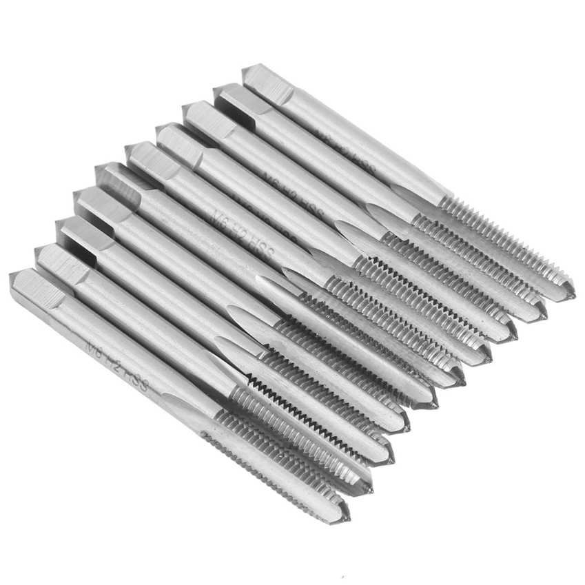 10PCS M6x1 H2 HSS Straight Flute Screw Tap Machine Plug Thread Hand Tools